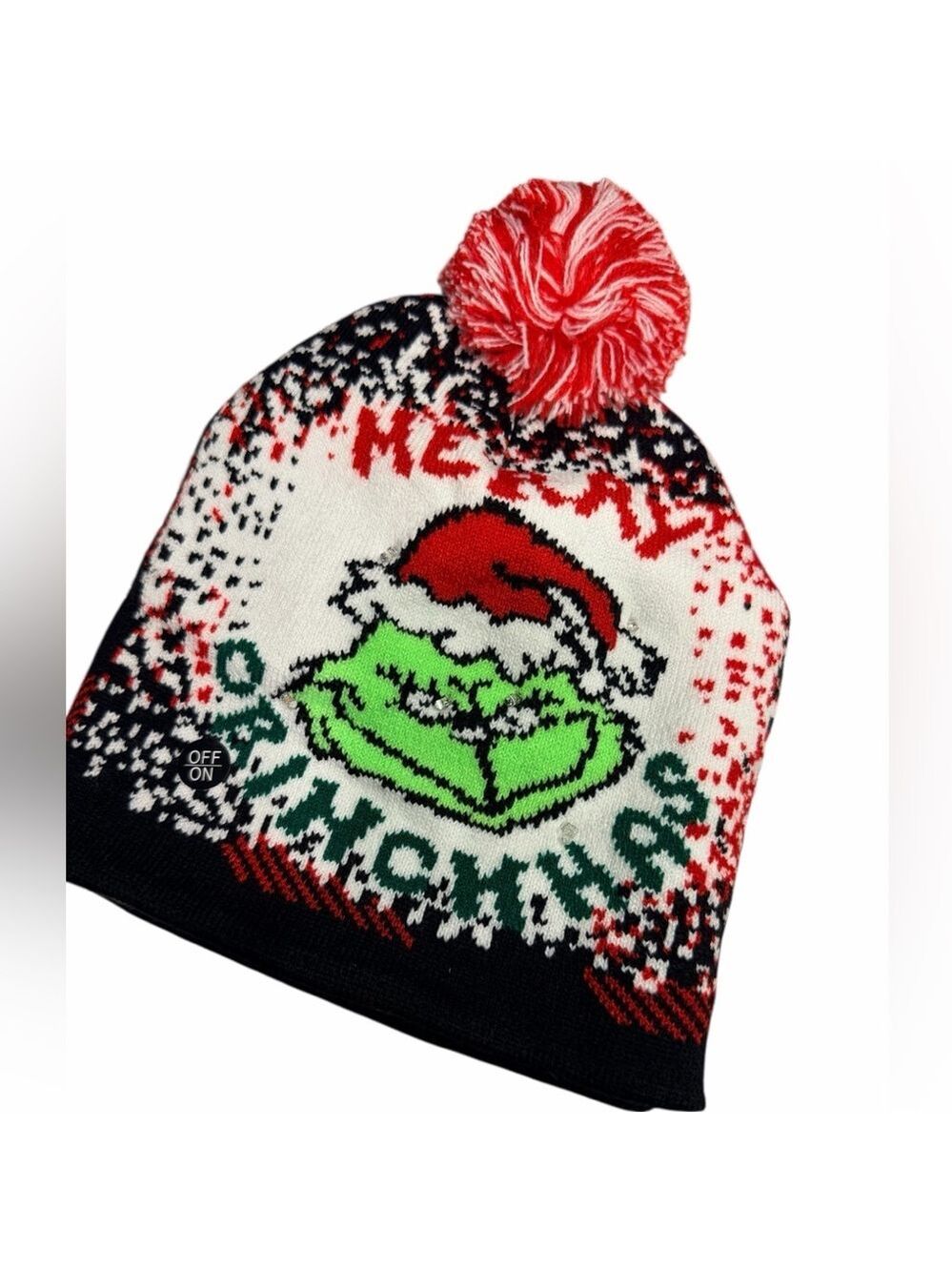 The Grinch Light Up Knit Beanie Unisex - Picture 3 of 7